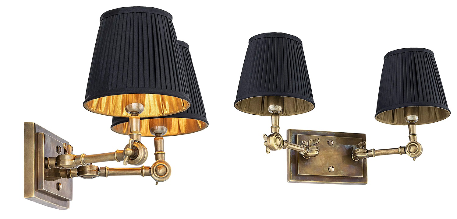 Бра Eichholtz Wall Lamp Wentworth Double Brass Бра Eichholtz Wall Lamp Wentworth Double Brass - Loft-Concept в Кирове