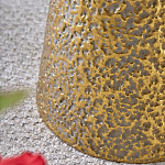 Журнальный столик с конусообразной основой и текстурной поверхностью золотого цвет Ethnic Metal варинант исполнения - 4 | Loft Concept в Кирове