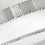 Потолочный светильник для ванных комнат цвета никель с плафоном из опалового стекла и декоративными держателями Hinkley варинант исполнения - 3 | Loft Concept в Кирове