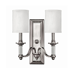 Бра с 2-мя белыми текстильными абажурами Hinkley варинант исполнения - 1 | Loft Concept в Кирове