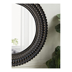 Зеркало круглое с текстурированным дизайном рамы Helios варинант исполнения - 6 | Loft Concept в Кирове