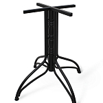 Стол обеденный с круглой столешницей из керамики на четырех черных ножках Sand Ceramics варинант исполнения - 5 | Loft Concept в Кирове