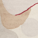 Ковер из хлопка с абстрактным принтом бежевого цвета Elysian Flow Blush варинант исполнения - 4 | Loft Concept в Кирове