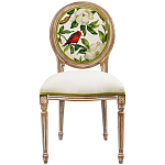 Стул бежевый из натурального бука с изображением птица в саду Blooming Birds варинант исполнения - 1 | Loft Concept в Кирове