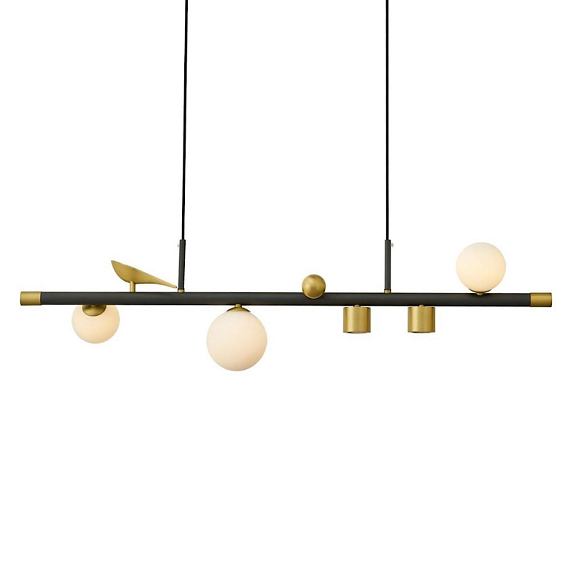 Подвесной светильник Black NOMI Черный матовый матовое золото Белый в Кирове | Loft Concept 