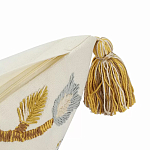 Чехол на подушку с кисточками и вышивкой птиц Ethnic mix Birds Square варинант исполнения - 3 | Loft Concept в Кирове