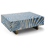 Кофейный стол Kenya Coffee Table Bone Inlay ZEBRA blue варинант исполнения - 4 | Loft Concept в Кирове