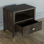 Прикроватная тумбочка с полкой Elsa Dreams Walnut  варинант исполнения - 2 | Loft Concept в Кирове