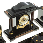 Настольный письменный набор с часами из природного камня обсидиана National Еmblem варинант исполнения - 4 | Loft Concept в Кирове