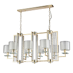 Люстра прямоугольной формы с 8-ю цилиндрическими плафонами из стекла Laurent варинант исполнения - 5 | Loft Concept в Кирове