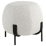 Пуф в ткани букле молочного цвета Pikelet варинант исполнения - 1 | Loft Concept в Кирове