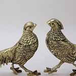 Статуэтка бронзовая пара Фазаны золотые Bronze Birds варинант исполнения - 3 | Loft Concept в Кирове