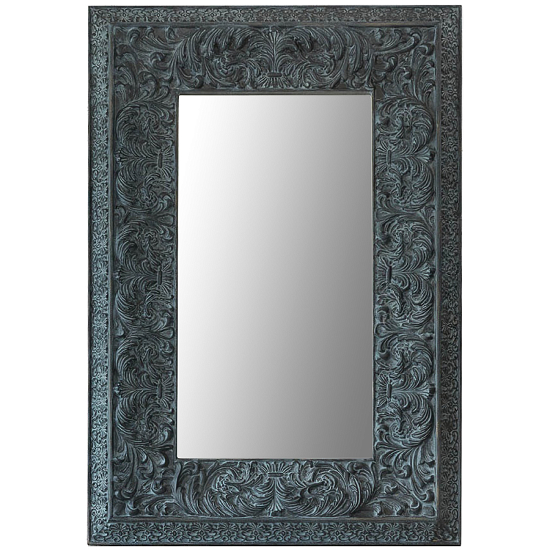 Настенное зеркало Benjamin Mirror Бирюзовый Темно-синий Настенное зеркало Benjamin Mirror Бирюзовый Темно-синий в Кирове | Loft Concept