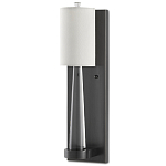 Бра на прозрачном штативе с тканевым абажуром в форме цилиндра Conciseness варинант исполнения - 3 | Loft Concept в Кирове