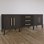 Большая VT-тумба Primo шпон темный орех варинант исполнения - 3 | Loft Concept в Кирове