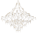 Люстра с тонким металлическим каркасом цвета хром Quasar варинант исполнения - 2 | Loft Concept в Кирове