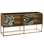 Дизайнерский комод с 4-мя дверцами в черно-золотых тонах Calista варинант исполнения - 2 | Loft Concept в Кирове