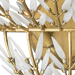 Бра золотого цвета с белыми стеклянными лепестками Hanging Flowers варинант исполнения - 1 | Loft Concept в Кирове