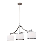 Люстра линейная с 3-мя белыми цилиндрическими плафонами Feiss варинант исполнения - 2 | Loft Concept в Кирове