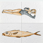 Плитка с узором Рыба Русалка варинант исполнения - 1 | Loft Concept в Кирове