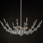 Люстра  с круглыми прозрачными шарами на серебряном каркасе Silver Stalk варинант исполнения - 4 | Loft Concept в Кирове