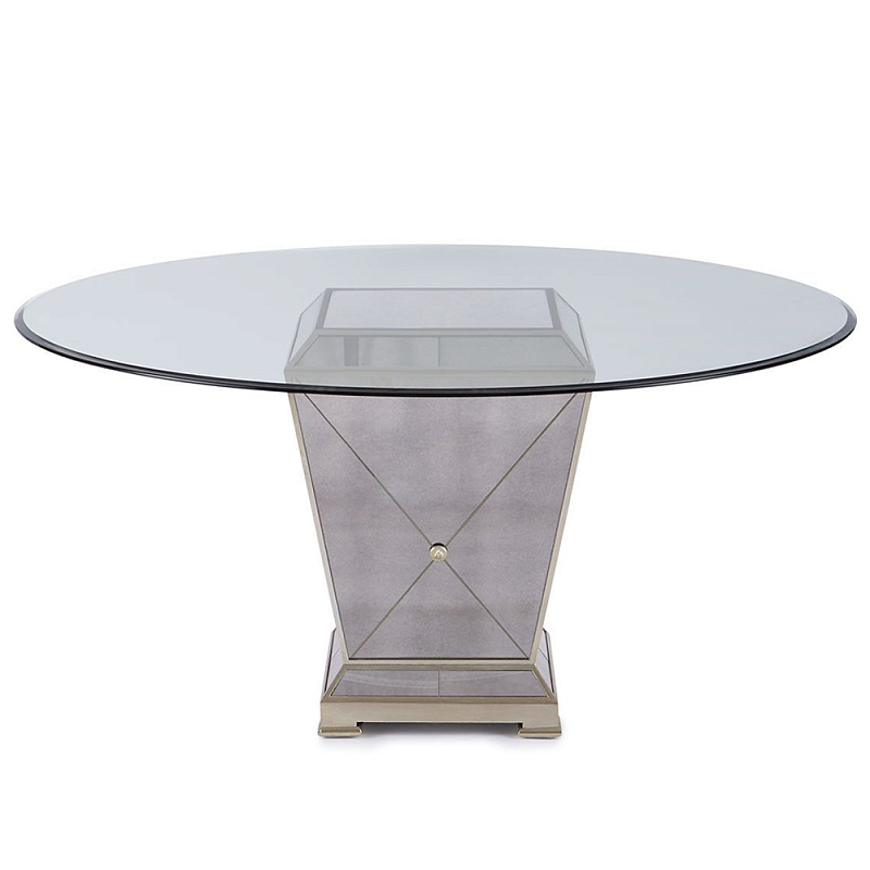 Стол обеденный круглый на зеркальном основании Spectacular Table Шампань Прозрачный Стол обеденный круглый на зеркальном основании Spectacular Table Шампань Прозрачный в Кирове | Loft Concept