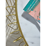 Журнальный столик с столешницей из мрамора на металлическом основании Table Vertical Planes варинант исполнения - 2 | Loft Concept в Кирове