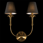 Бра с металлическим основанием бронзового цвета и 2-мя черными конусовидными абажурами Dignity варинант исполнения - 4 | Loft Concept в Кирове