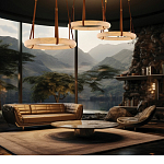 Люстра в форме обруча из натурального камня Minerals of Light варинант исполнения - 5 | Loft Concept в Кирове