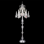 Торшер с 12-ю белыми текстильными абажурами и хрустальными подвесками Lustre Reverie варинант исполнения - 4 | Loft Concept в Кирове