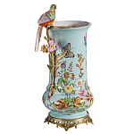 Ваза с птичкой из фарфора с бронзовыми элементами Garden of Eden варинант исполнения - 1 | Loft Concept в Кирове