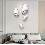 Абстрактная скульптура на стену в виде капли воды Water Outline варинант исполнения - 6 | Loft Concept в Кирове