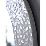 Зеркало круглое инкрустированное раковинами устриц Bone Inlay Dome Mirror White варинант исполнения - 6 | Loft Concept в Кирове
