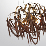 Люстра подвесная с переплетенными металлическими лентами и цепочками Atlantis Chain варинант исполнения - 3 | Loft Concept в Кирове