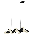 Люстра линейная с геометрическими черно-белыми плафонами Modestra варинант исполнения - 1 | Loft Concept в Кирове