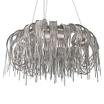 Люстра круглая подвесная с металлическими дугами и длинными цепочками 80 см Atlantis Chain варинант исполнения - 7 | Loft Concept в Кирове