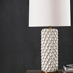 Настольная лампа покрытая лепестками белых цветов Fancy Calla Lily варинант исполнения - 3 | Loft Concept в Кирове