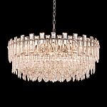 Круглая люстра с хрустальными подвесками на серебряном каркасе Gorgeous Crystal Light варинант исполнения - 13 | Loft Concept в Кирове