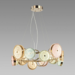 Люстра с плафонами из разноцветного стекла Glass Peonies варинант исполнения - 3 | Loft Concept в Кирове