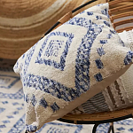 Чехол на подушку с узором в этно-стиле Blue Ikat варинант исполнения - 6 | Loft Concept в Кирове