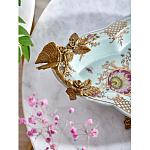 Блюдо овальное из голубого фарфора с ручками в виде бабочек и цветочным рисунком Blue Garden варинант исполнения - 7 | Loft Concept в Кирове