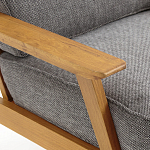 Кресло с каркасом из массива дуба Deniaud Oak Grey Armchair варинант исполнения - 5 | Loft Concept в Кирове