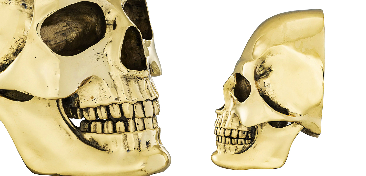 Аксессуар на стену Philipp Plein Gold Skull Wall element Аксессуар на стену Philipp Plein Gold Skull Wall element - Loft-Concept в Кирове