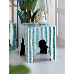 Приставной столик с инкрустацией раковинами устриц Bone Inlay варинант исполнения - 4 | Loft Concept в Кирове