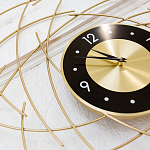 Часы настенные из металла с чёрным циферблатом Current Time варинант исполнения - 2 | Loft Concept в Кирове