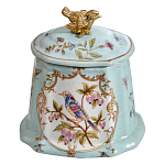 Шкатулка голубого цвета с рисунком и состаренным эффектом Eden Garden варинант исполнения - 2 | Loft Concept в Кирове