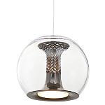 Подвесной светильник со стеклянным плафоном Inner Gleam Globe black  варинант исполнения - 2 | Loft Concept в Кирове