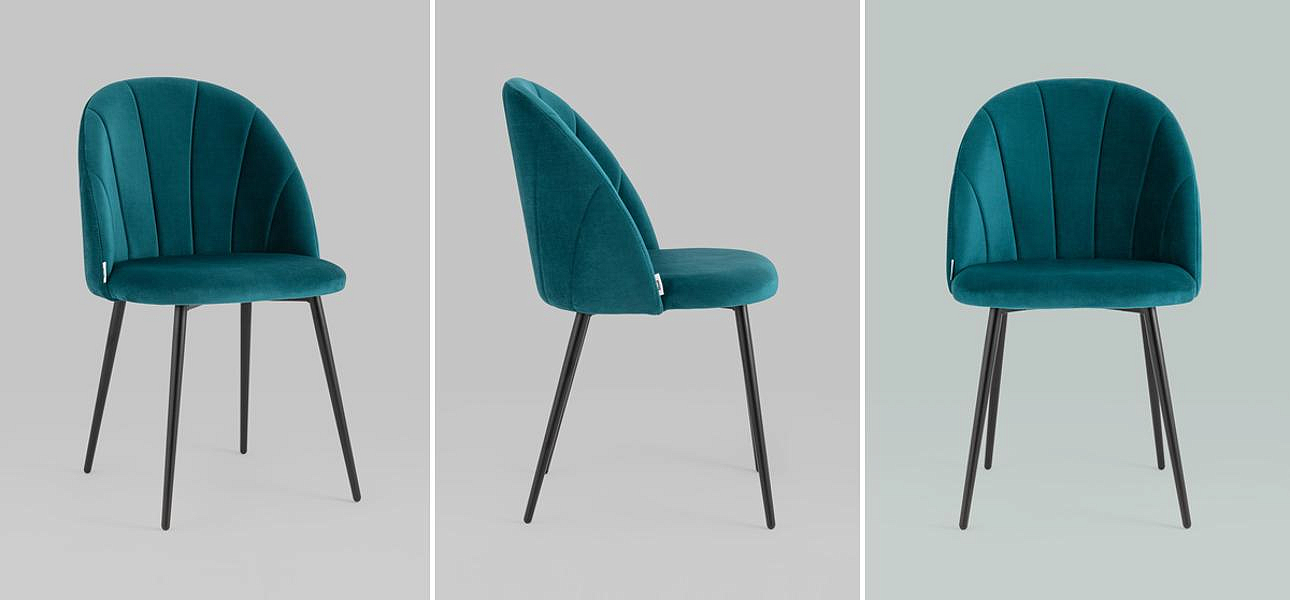 Стул Balsari S Chair Темно-Бирюзовый Велюр - Loft-Concept в Кирове