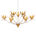 Люстра с плафонами в виде цветов Golden Bird of Paradise варинант исполнения - 3 | Loft Concept в Кирове