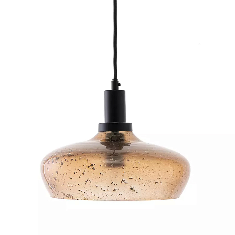 Подвесной светильник с стеклянным фактурным плафоном Glass Textured Lampshade Медь Подвесной светильник с стеклянным фактурным плафоном Glass Textured Lampshade Медь в Кирове | Loft Concept